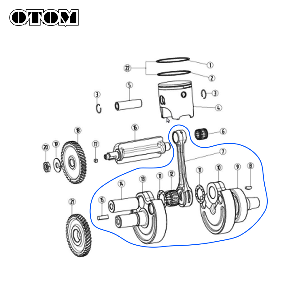 OTOM DT230 MT250 ensemble de b - Motorcycle Crankshaft avis et prix